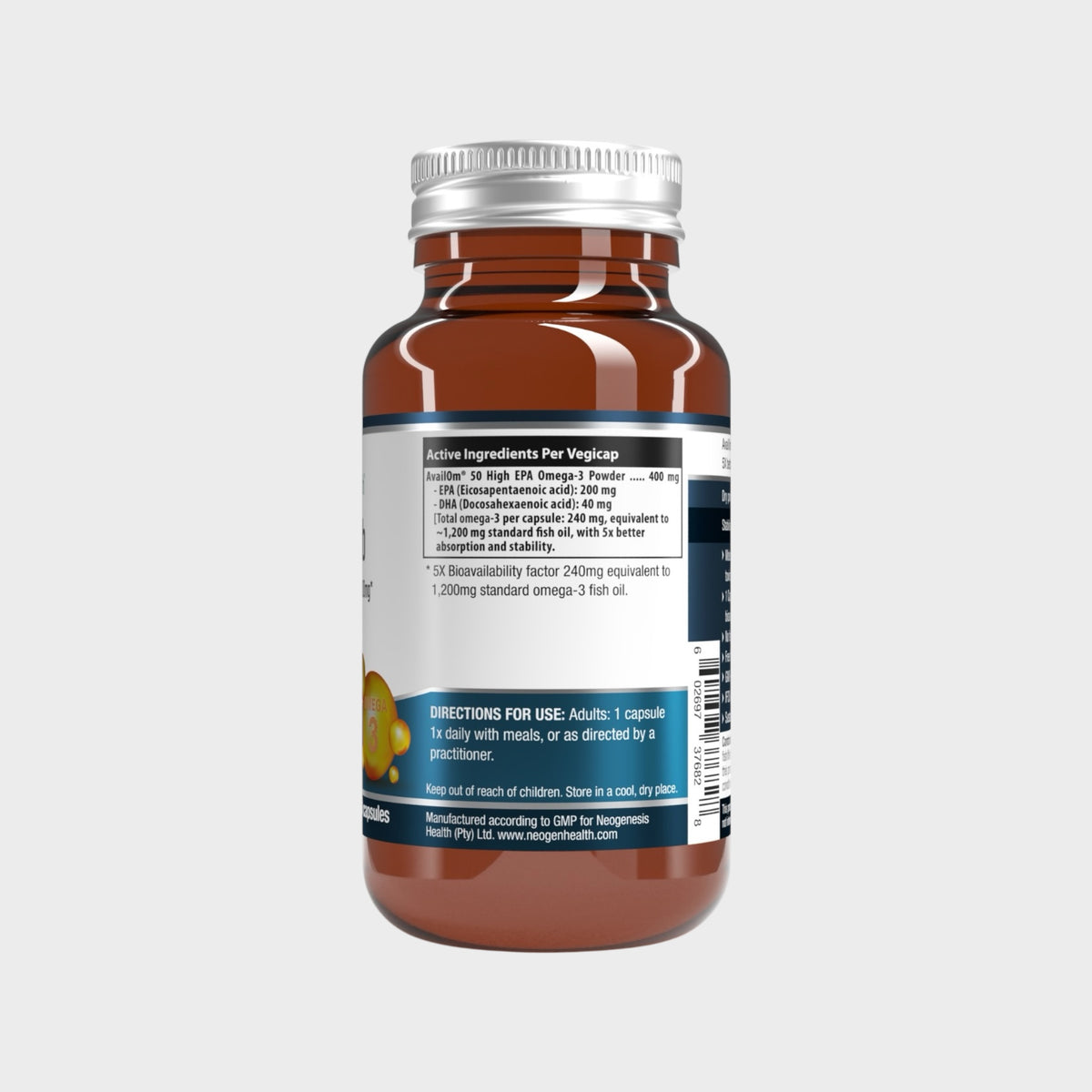 OmegaSorb | High EPA Omega-3 | 5x Absorption |30x Stability | Ultra purified 30s/60s | Neogenesis Health