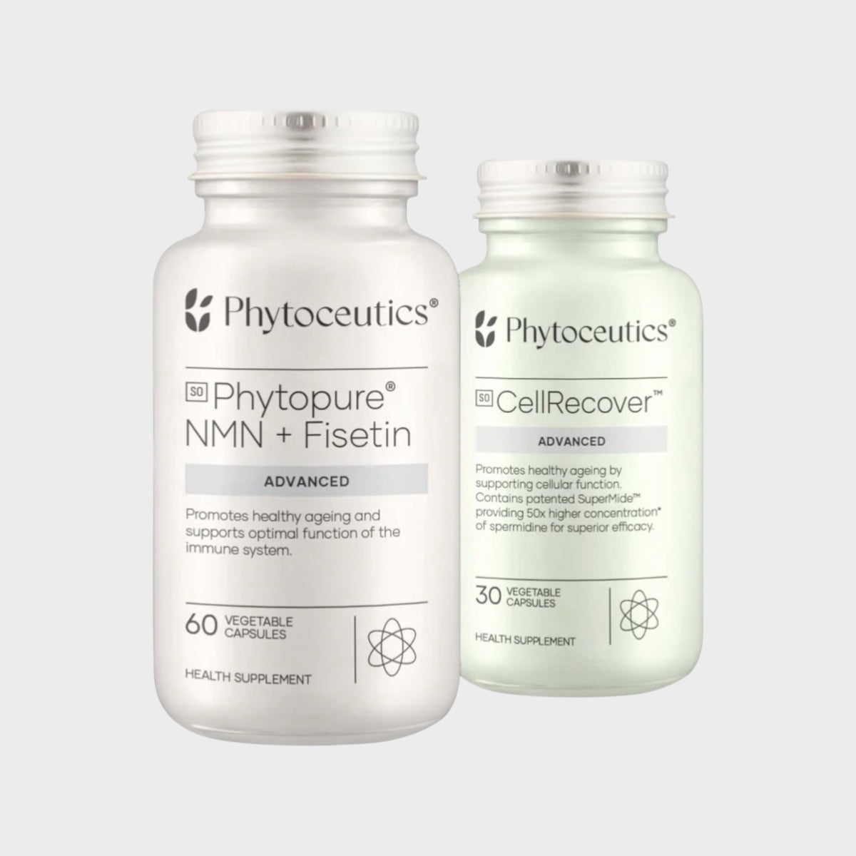 Healthy Ageing Stack bundle | Phytopure® NMN + Fisetin Advanced 60s | CellRecover™ Advanced30s | Phytoceutics