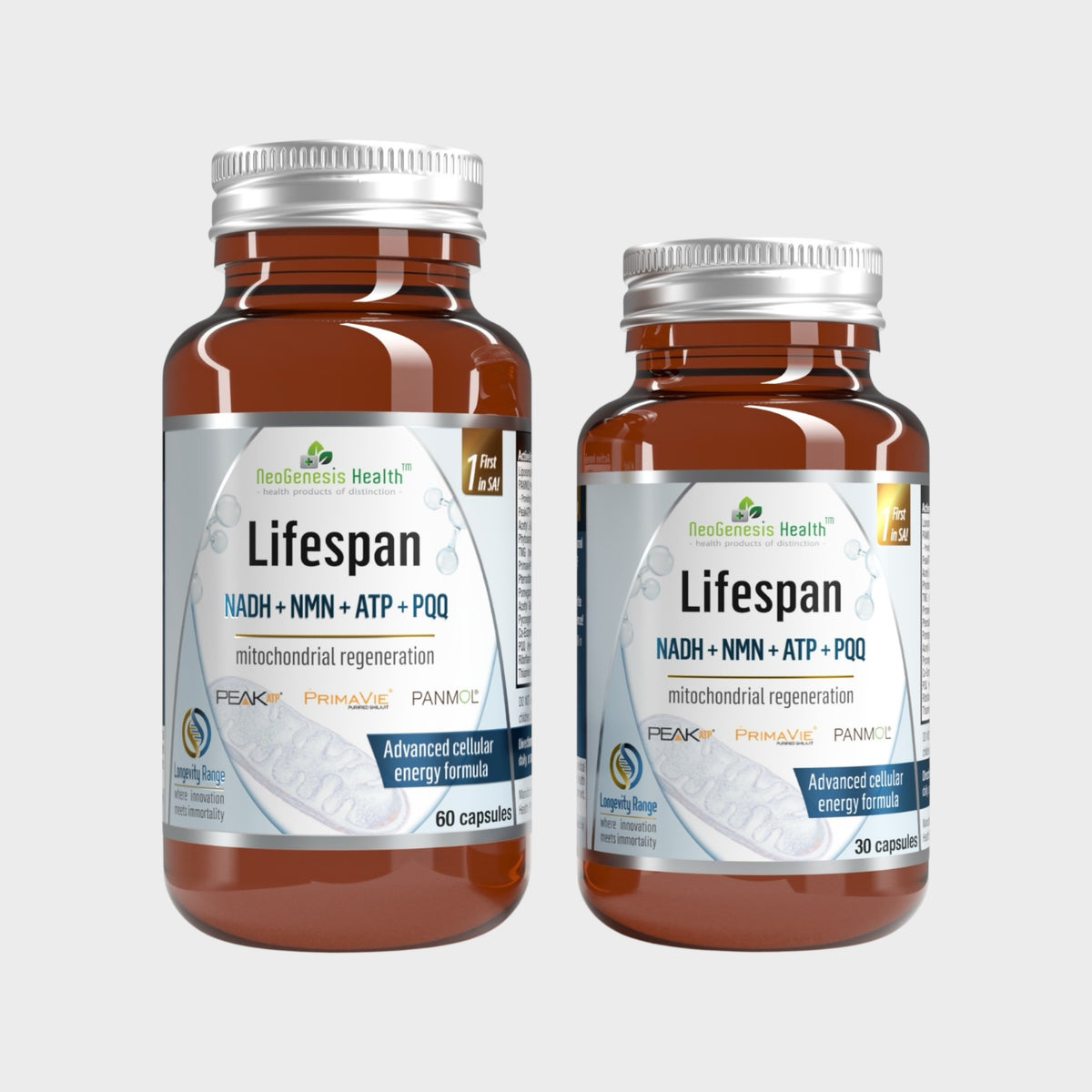Lifespan NMN + NADH + Co-Enzyme Q10 + Acetyl L-Carnitine + PQQ 30s | Neogenesis Health