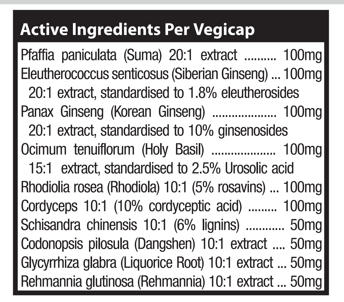 AdrenoVance Adaptogenic Complex Nootropic with Panax & Siberian Ginseng 60s | Neogenesis Health