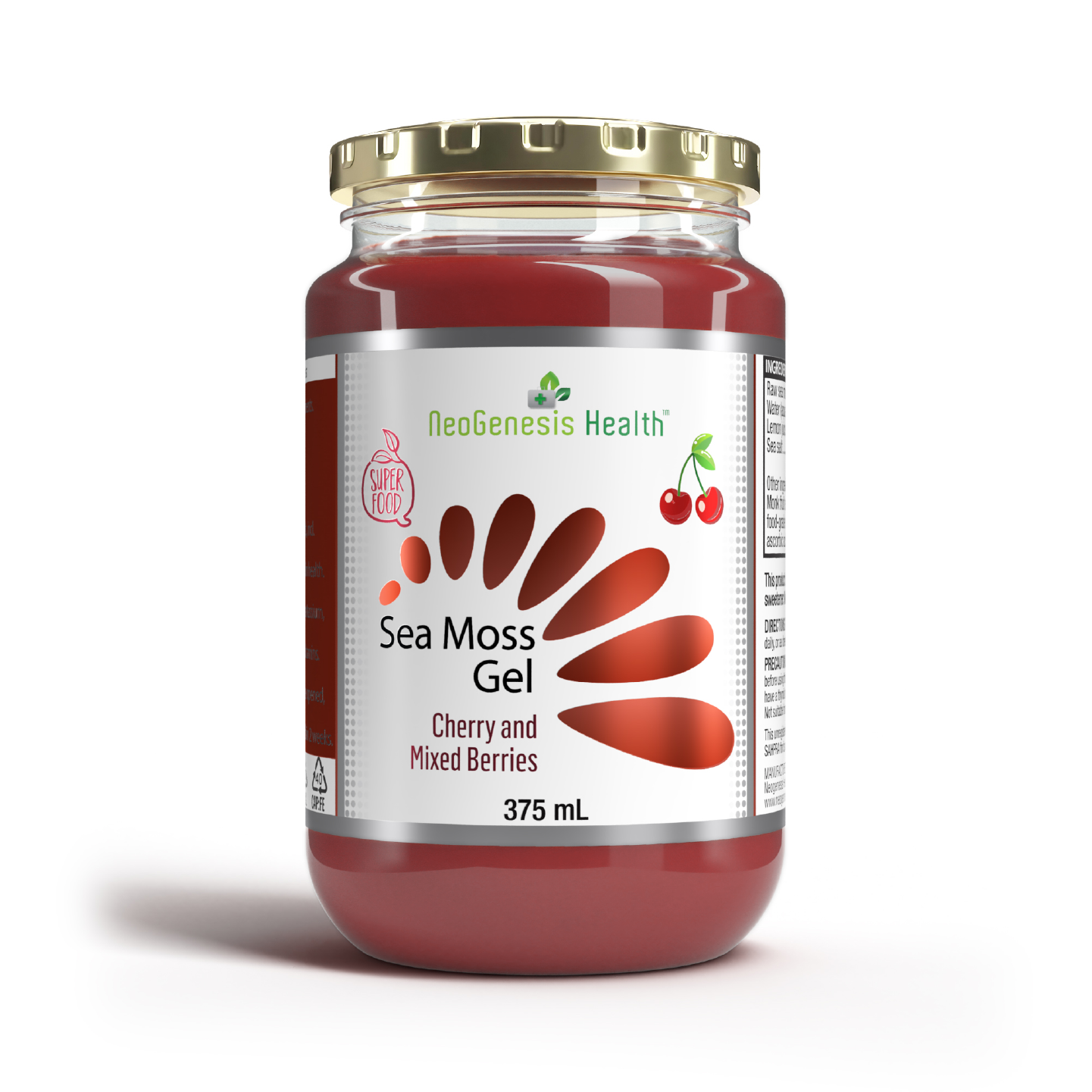 Sea moss gel Cherry and mixed berries 375ml | Neogenesis Health