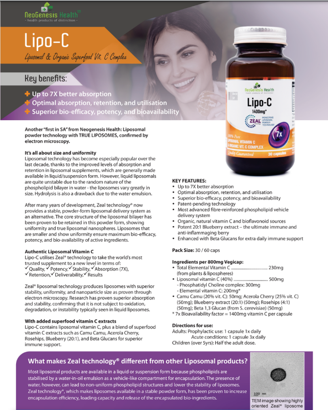 Lipo C (Liposomal Vitamin C) 30s | Neogenesis Health