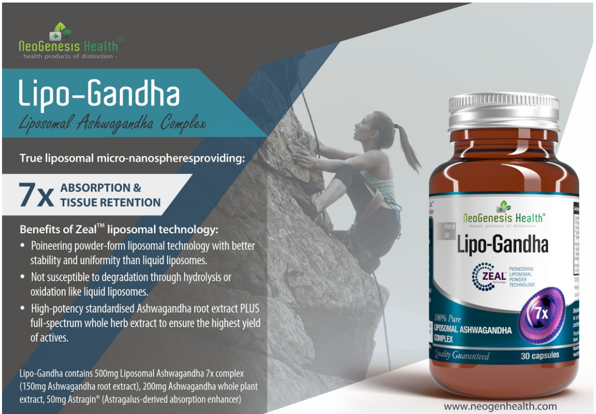 Lipo-gandha | Liposomal Ashwagandha 7x strength 30s | Neogenesis Health