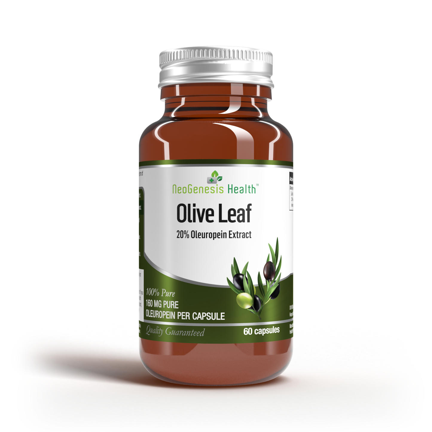 Olive leaf 10:1 extract 8000 mg per capsule with 160mg Oleuropein 30s | Neogenesis Health