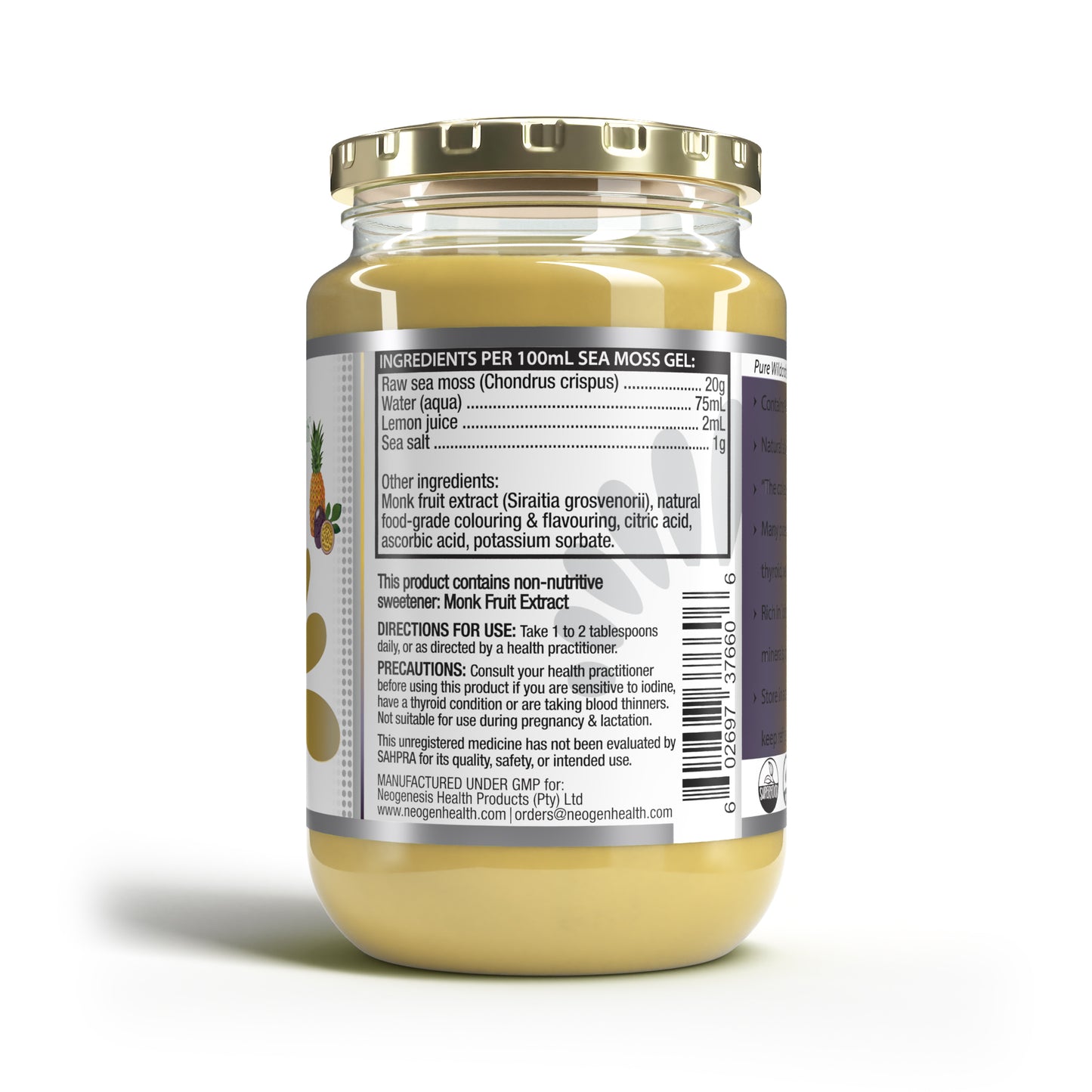 Sea Moss Gel Pineapple and Passion fruit 375ml | Neogenesis Health