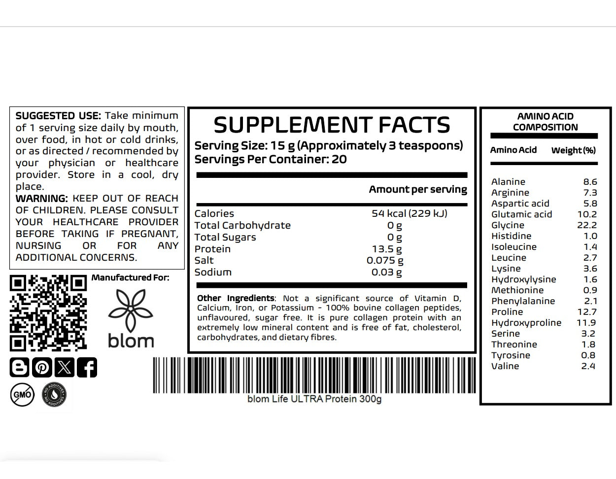Ultra Protein 20 Servings | blom LIFE