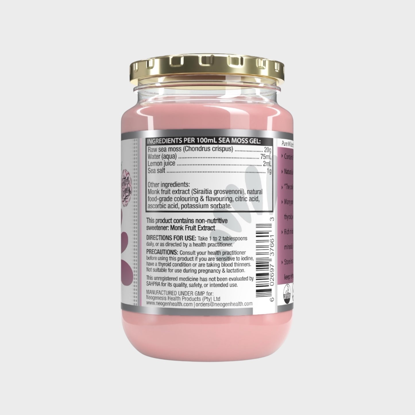 Sea Moss Gel Cotton Candy and Marshmallow 375ml | Neogenesis Health