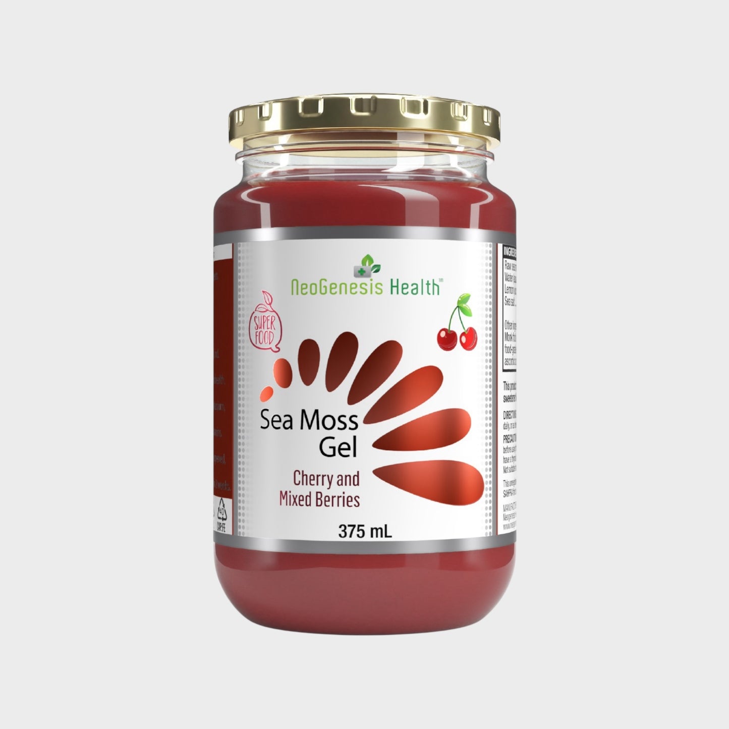 Sea moss gel Cherry and mixed berries 375ml | Neogenesis Health