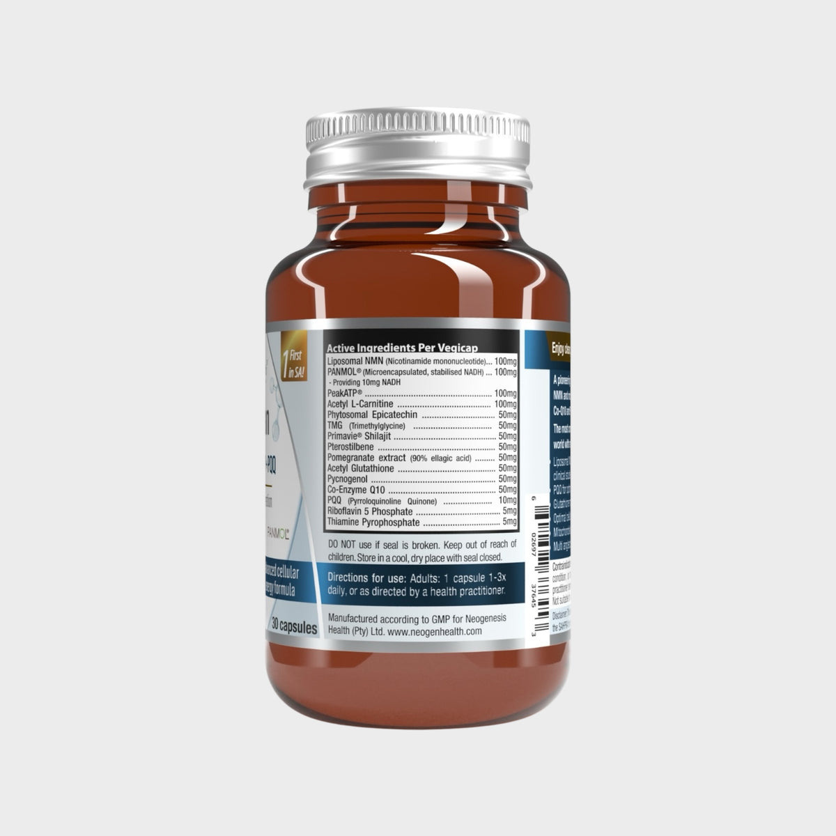 Lifespan NMN + NADH + Co-Enzyme Q10 + Acetyl L-Carnitine + PQQ 30s | Neogenesis Health