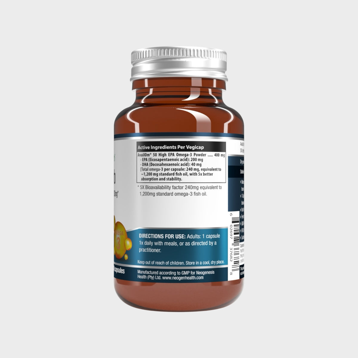 OmegaSorb | High EPA Omega-3 | 5x Absorption |30x Stability | Ultra purified 30s/60s | Neogenesis Health