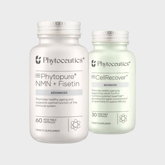 Healthy Ageing Stack bundle | Phytopure® NMN + Fisetin Advanced 60s | CellRecover™ Advanced30s | Phytoceutics