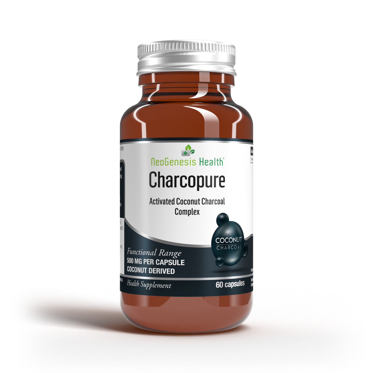 CharcoPure | 500mg High-Activity Detox Complex | Sustainably Sourced 60s | Neogenesis Health