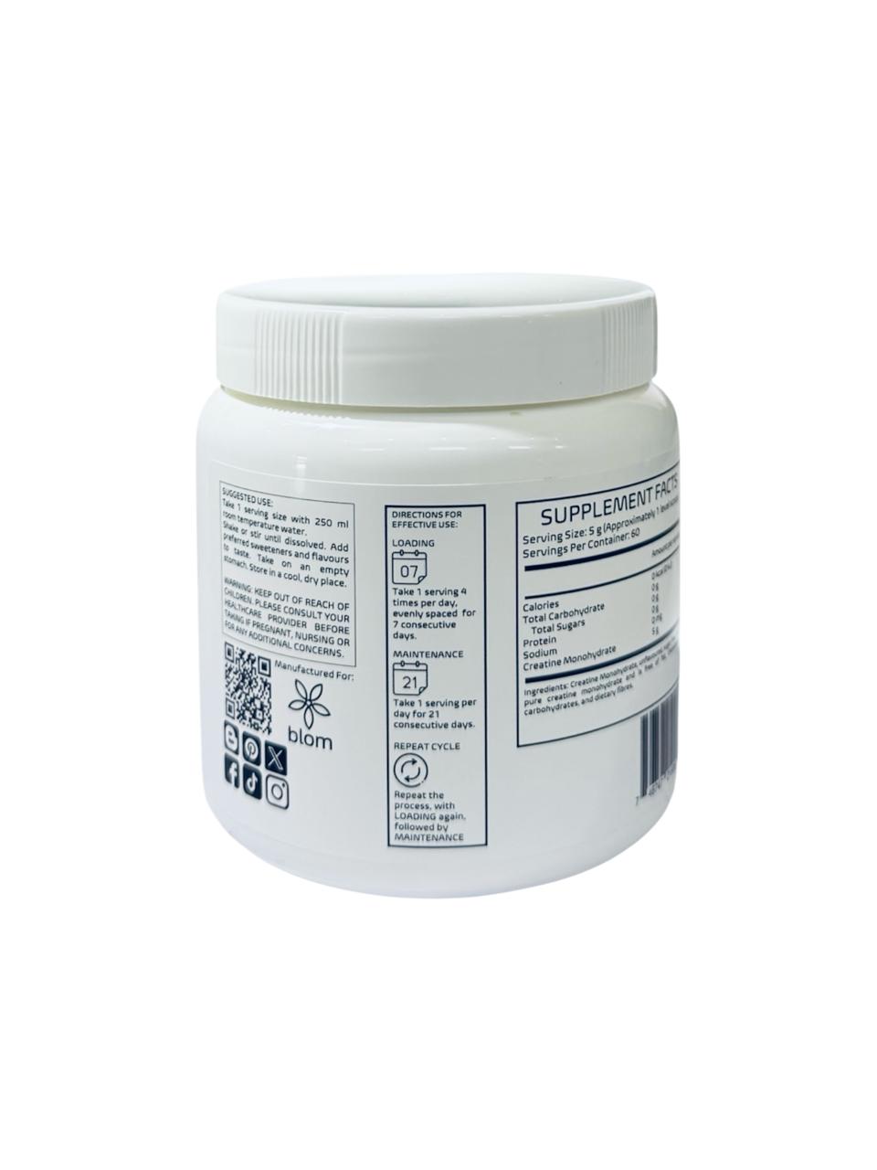 Creatine Monohydrate 60 Servings | blom LIFE