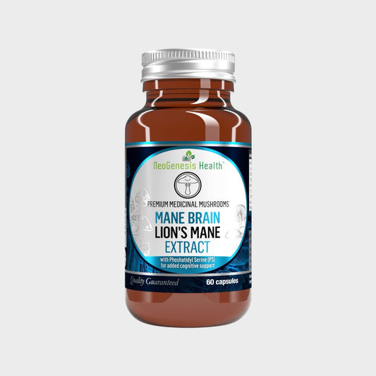 Mane Brain | Lion's Mane Dual extract 3800mg+Phosphatidylserine 60s | Neogenesis Health