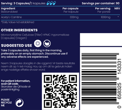 Acetyl L-Carnitine BULK 270s | Genologix