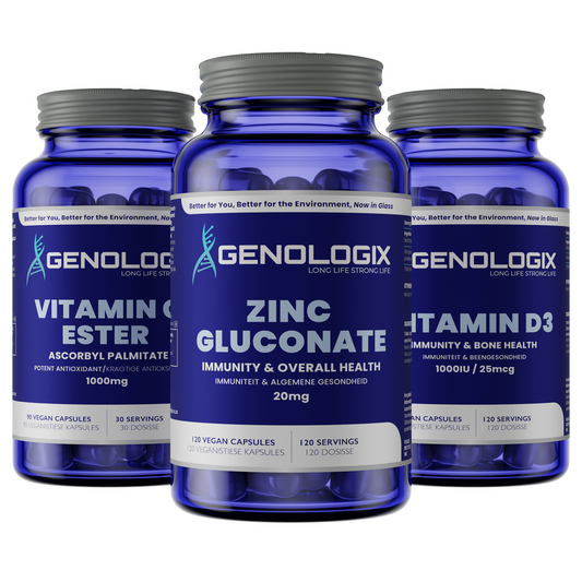 Immunity Bundle (Vitamin C Ester, Zinc Gluconate, Vitamin D3) | Genologix