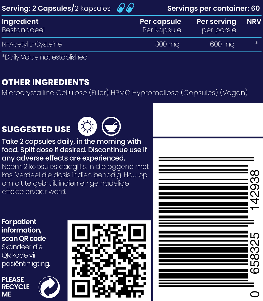 NAC (N-Acetyl-L-Cysteine) 120s | Genologix
