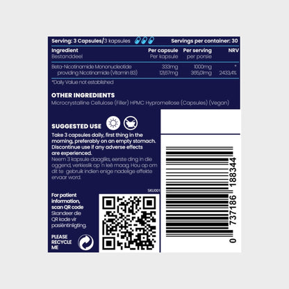 NMN (Nicotinamide Mononucleotide) 1000mg 90s | Genologix