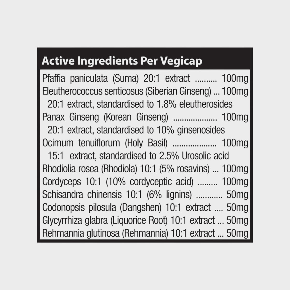AdrenoVance Adaptogenic Complex Nootropic with Panax & Siberian Ginseng 60s | Neogenesis Health