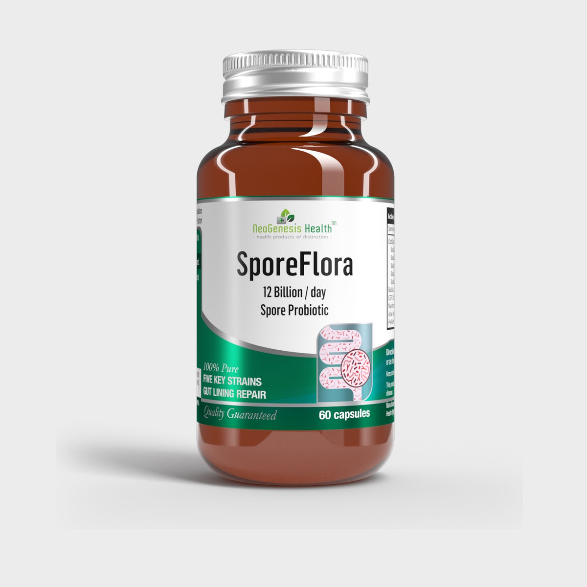 SporeFlora | 12 Billion Spore Probiotic | Gut Health 60s | Neogenesis Health