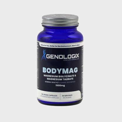 Magnesium Biglycinate + Magnesium Taurate  | BodyMag 120s | Genologix