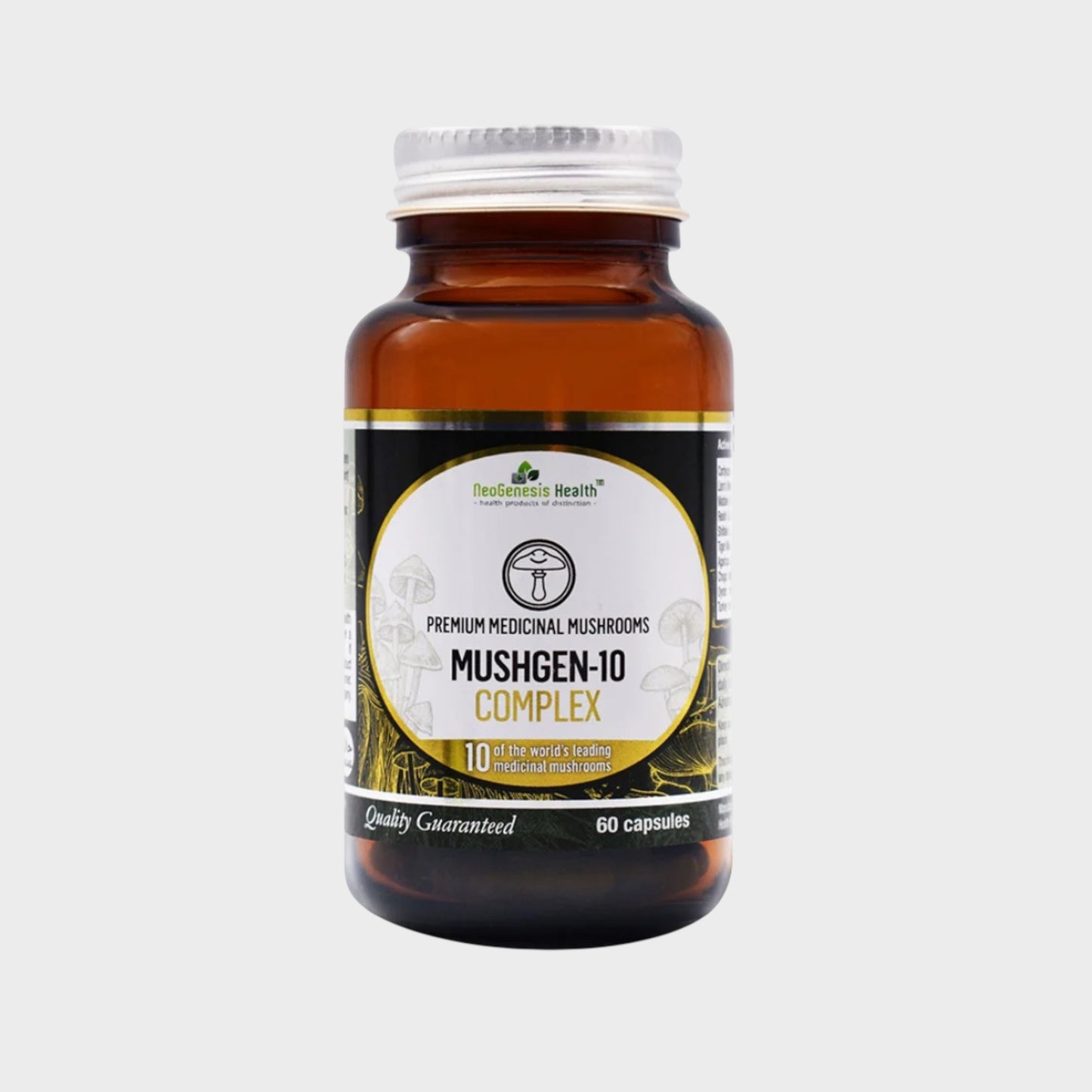 MushGen-10 | 7600 mg High Dose | 10 Mushroom Strains 60s | Neogenesis Health