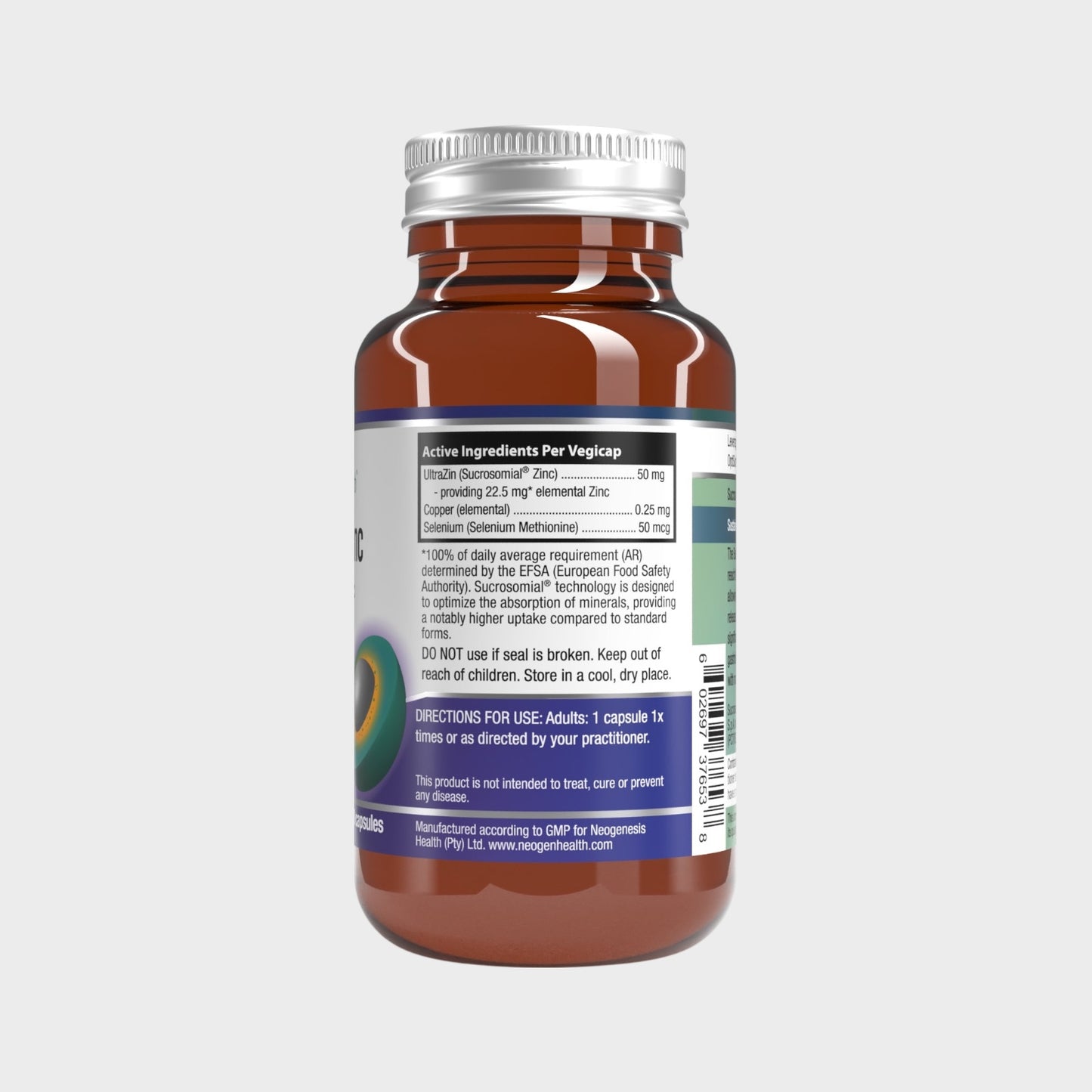 OptiSorb Zinc Patented Sucrosomial Zinc+Copper+Selenium Gut-Friendly 60s | Neogenesis Health