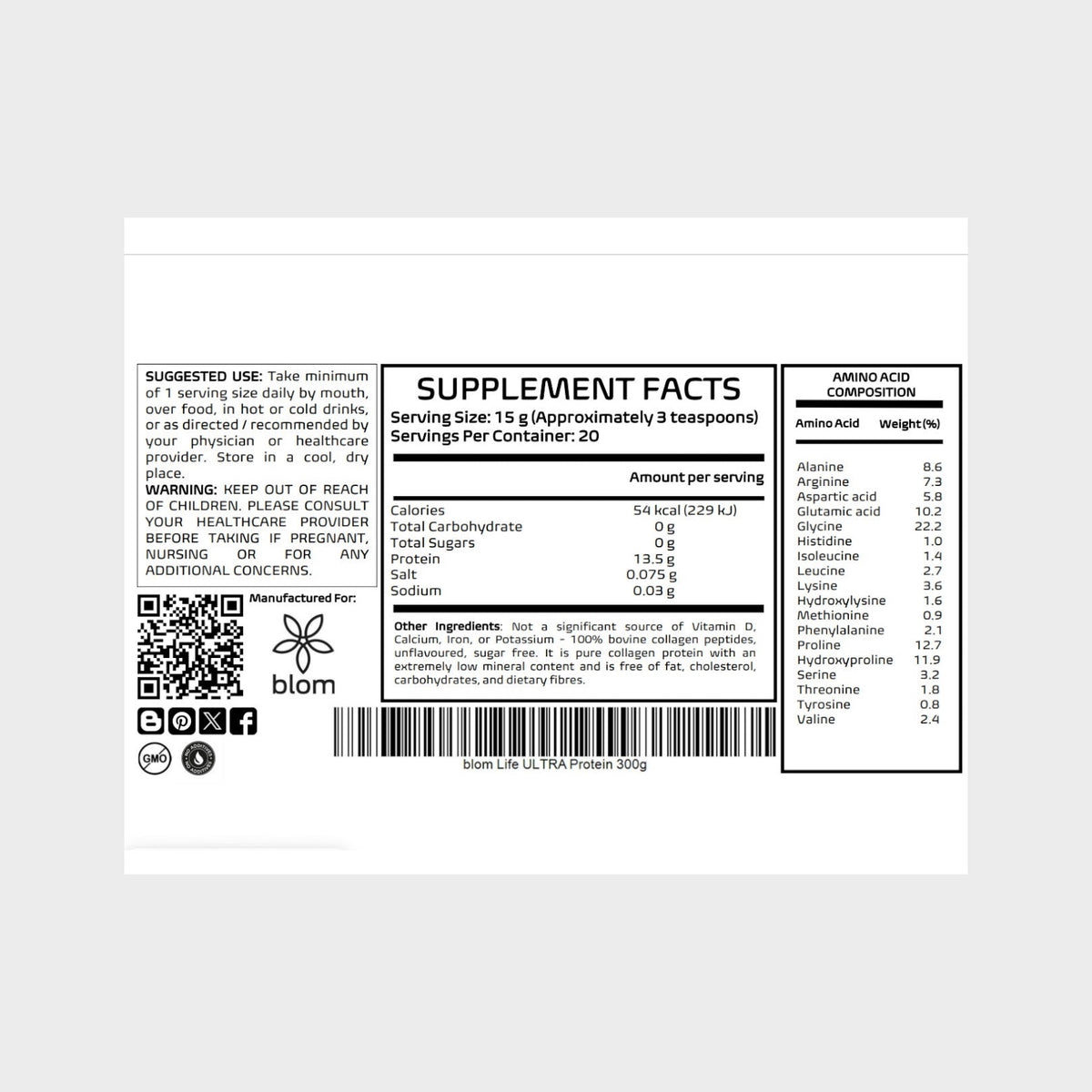 Ultra Protein 20 Servings | blom LIFE
