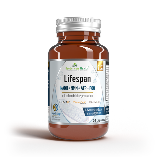 Lifespan NMN + NADH + Co-Enzyme Q10 + Acetyl L-Carnitine + PQQ 30s | Neogenesis Health