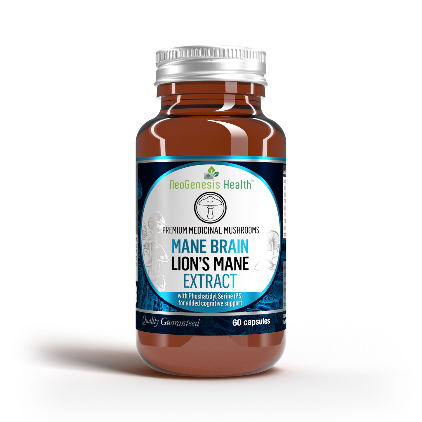 Mane Brain | Lion's Mane Dual extract 3800mg+Phosphatidylserine 60s | Neogenesis Health