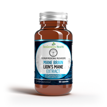 Mane Brain | Lion's Mane Dual extract 3800mg+Phosphatidylserine 60s | Neogenesis Health