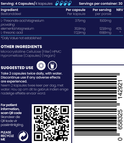 MindMag (Magnesium L-Threonate) 120s | Genologix
