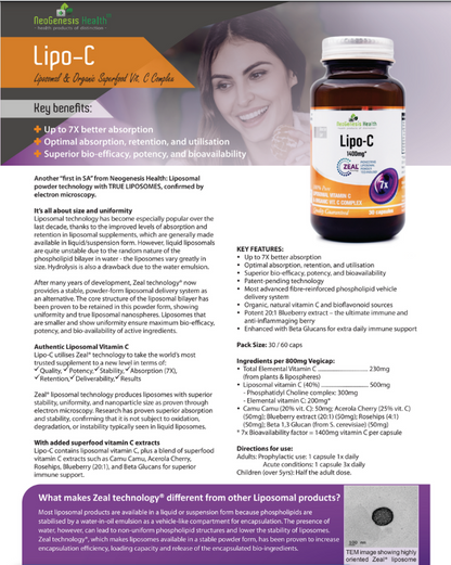 Lipo C (Liposomal Vitamin C) 30s | Neogenesis Health