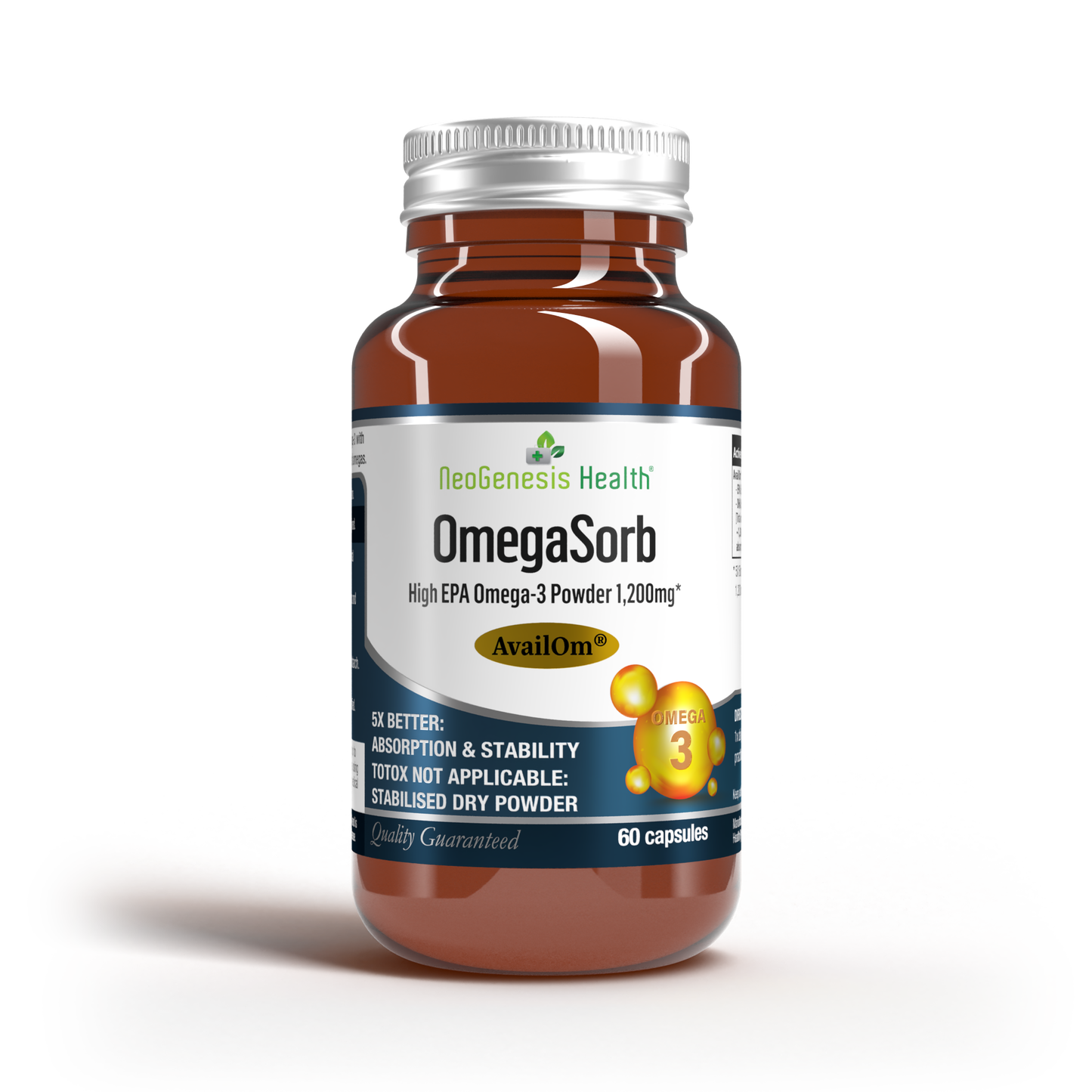 OmegaSorb | High EPA Omega-3 | 5x Absorption |30x Stability | Ultra purified 30s/60s | Neogenesis Health