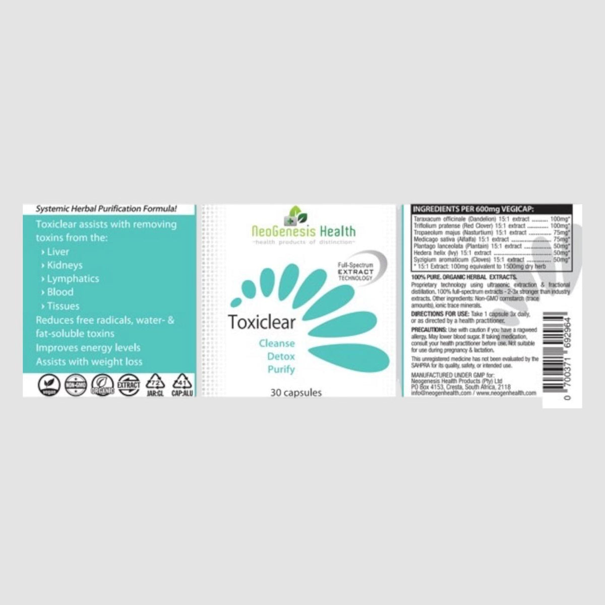 Toxiclear 30s | Neogenesis Health